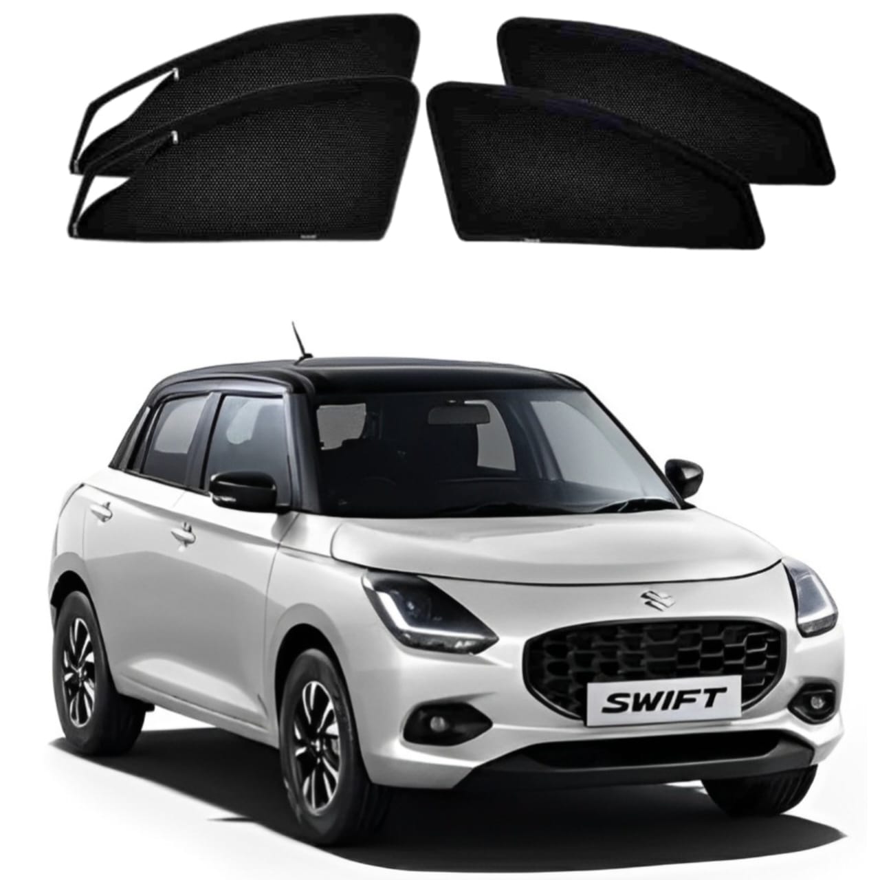 Car Premium Magnetic Curtain with Zipper for Swift dzire (2024 Onwards)