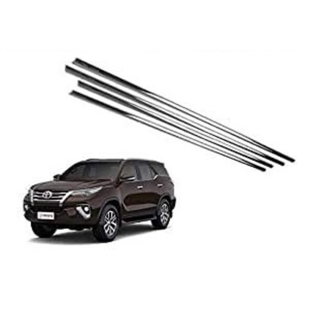 Window Lower Garnish Stainless Steel Chrome Finish Exterior for Fortuner