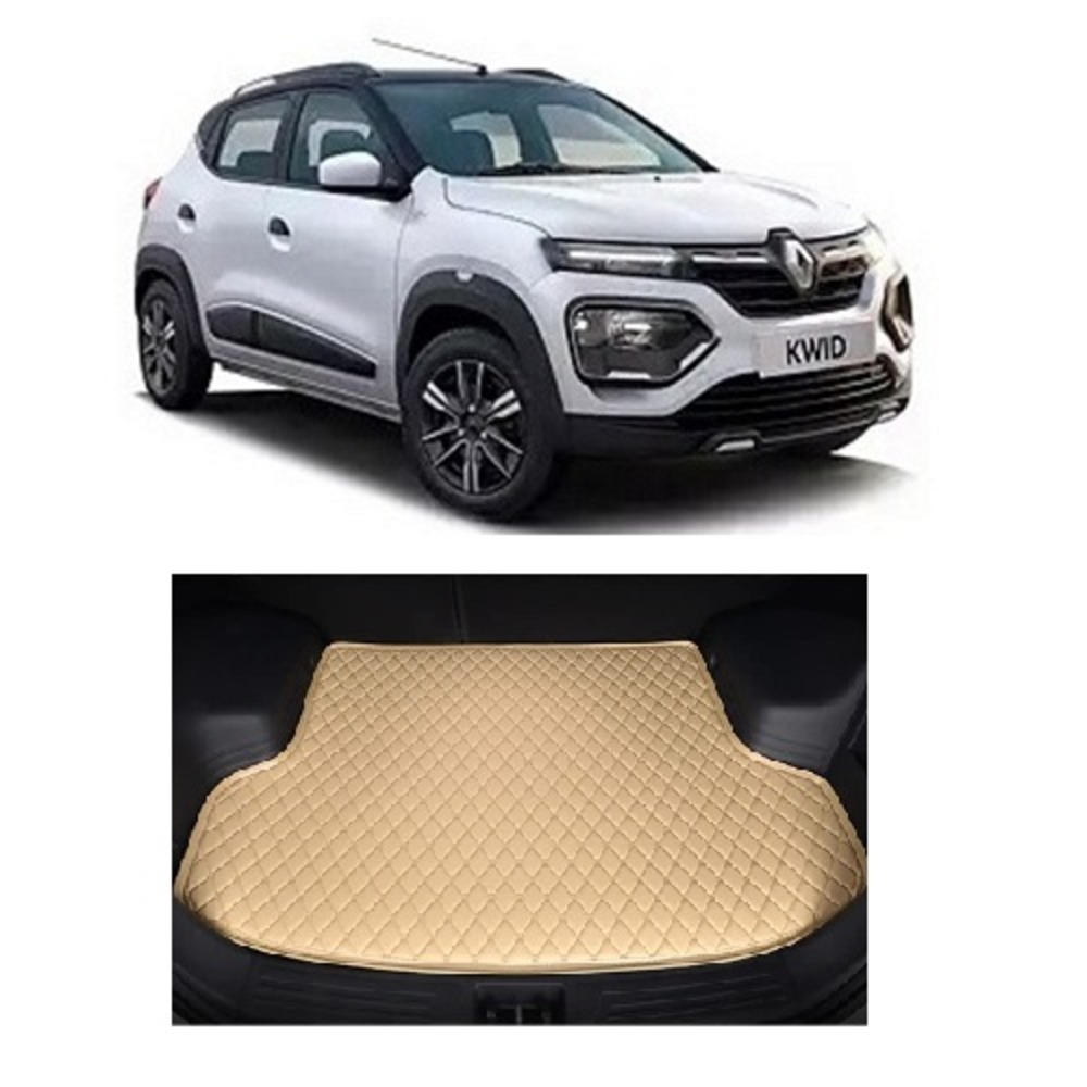 Shop for 7D Car Trunk/Boot/Dicky PU Leatherette Mat for Kwid - Beige Color