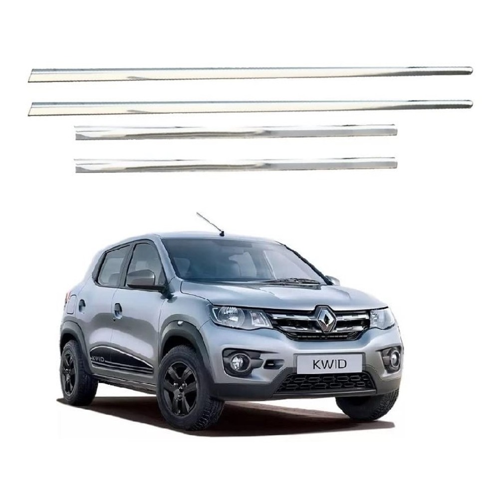 Window Lower Garnish Stainless Steel Chrome Finish Exterior for Kwid