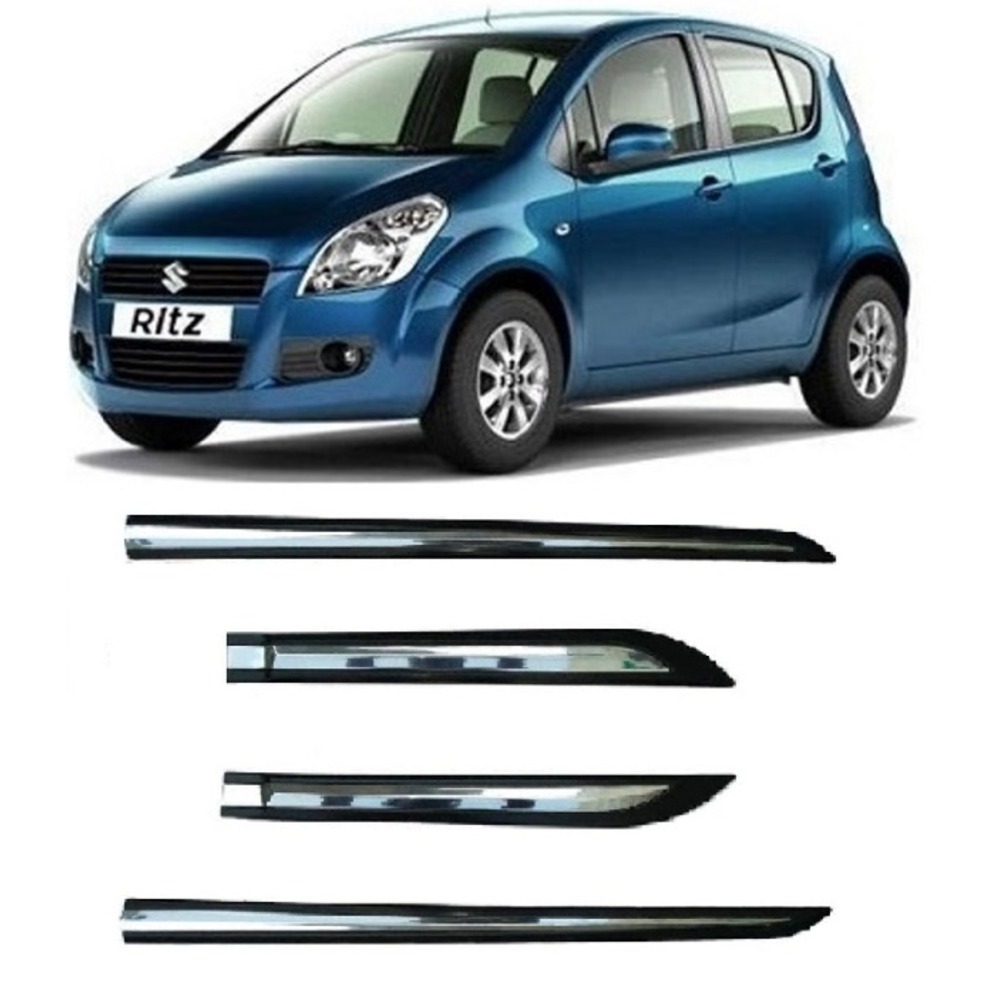 Shop for Car Door Side Beading For Ritz - Silver & Black Color