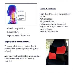Premium Neck Rest Neck Supporters Pillow Cushion Square Chess Design for All Cars