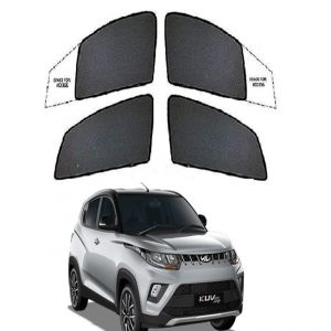 Premium  Fix type SunShade Curtain For KUV 100 NEXT - Black