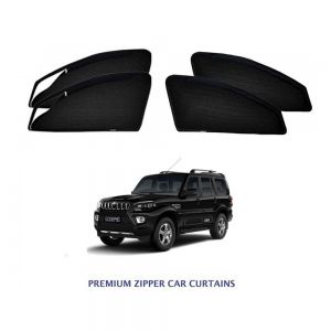 Premium Magnetic Curtain for Scorpio New - Black