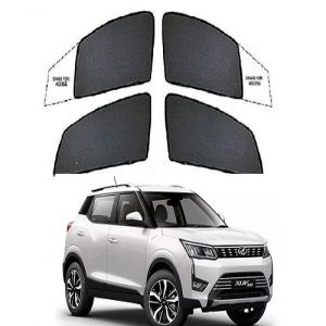 Premium  Fix type SunShade Curtain For xuv300 - Black